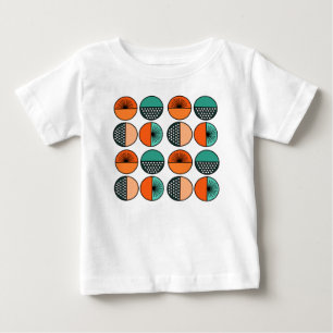 Camiseta De Bebé Mitad de Círculo Moderno del Siglo