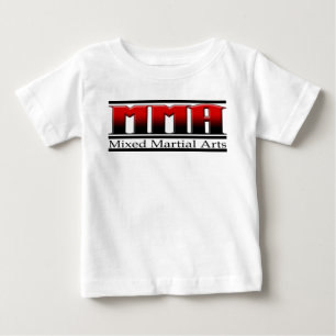 Camiseta De Bebé MMA Artes Marciales Mixtas Negro y Rojo