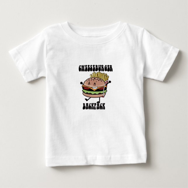 Camiseta De Bebé Mochila Cheeseburger (Anverso)