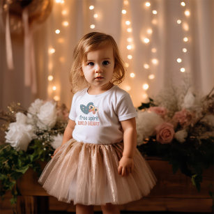 Camiseta De Bebé Moda Boho cita espíritu libre corazón salvaje