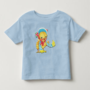 Camiseta De Bebé Moda de bebé de Pascua Cuidada Unisex Niñero Azul