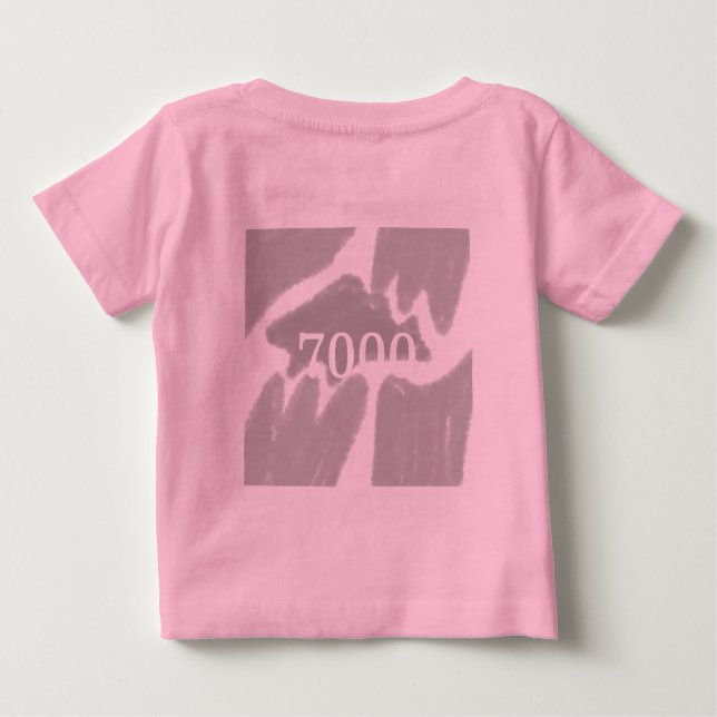 Camiseta De Bebé Moda DE ESTILO MÍNIMO MODERNO MONOGRAM ELEGANTE SI (Reverso)