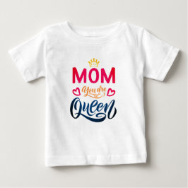 Camiseta De Bebé Moda Diseño Typografía Mamá Eres La Reina