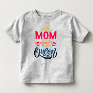 Camiseta De Bebé Moda Diseño Typografía Mamá Eres La Reina