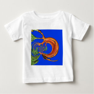 Camiseta De Bebé Moda Ronda Hakuna Matata Armada Colección azul