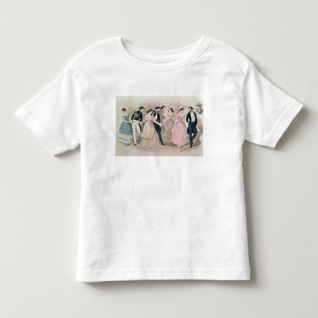 Camiseta De Bebé Modas de la Polka, del libro de la Dama de Godey (Anverso)