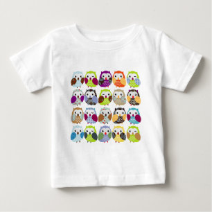 Camiseta De Bebé Modelo colorido del búho