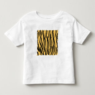 Camiseta De Bebé Modelo de la impresión del tigre. Naranja y negro