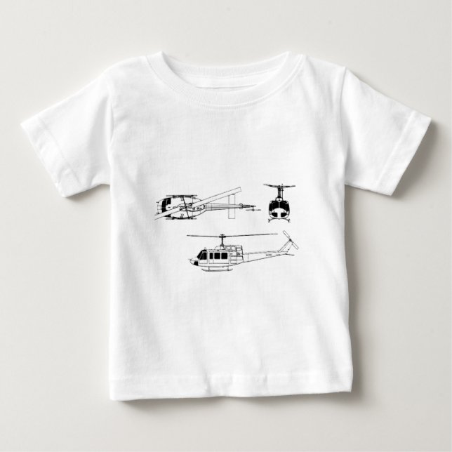Camiseta De Bebé Modelo de UH1 Huey (Iriquois) (Anverso)