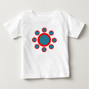 Camiseta De Bebé modelo rojo y azul de la alheña del círculo
