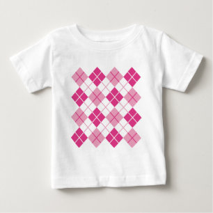 Camiseta De Bebé Modelo rosado de Argyle