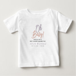 Camiseta De Bebé Modern Minimal Heart Boho Baby Shower