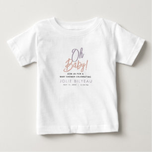 Camiseta De Bebé Modern Minimal Heart Boho Baby Shower