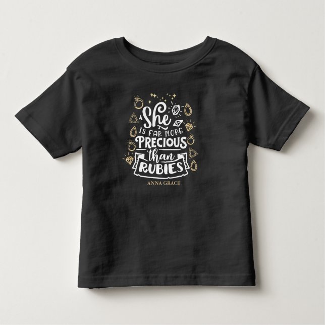 Camiseta De Bebé Moderna, ella es más que rubios (Anverso)