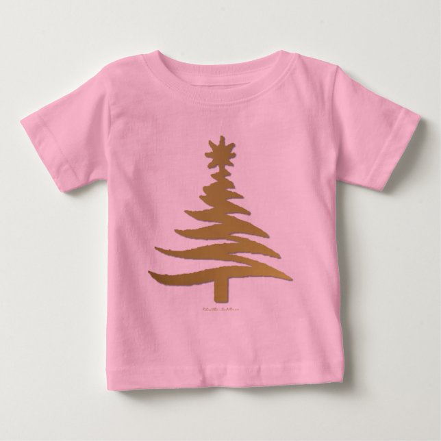 Camiseta De Bebé Moderna galería de símbolos de árbol de Navidad Im (Anverso)