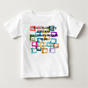 Camiseta De Bebé Moderno del siglo Medio Atómico