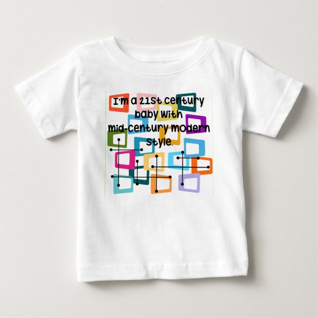 Camiseta De Bebé Moderno del siglo Medio Atómico (Anverso)