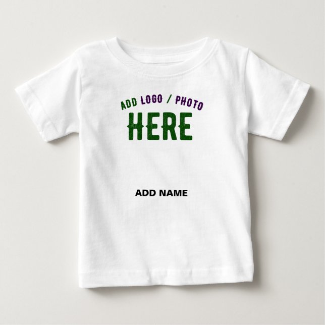 CAMISETA DE BEBÉ MODERNO ESTILIZADO PERSONALIZABLE BLANCO VERIFICAD (Anverso)