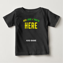 CAMISETA DE BEBÉ MODERNO ESTILIZADO PERSONALIZABLE NEGRO MARCADO VE