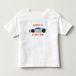 Camiseta De Bebé Moderno Fast One Race Car Boy Primer Cumpleaños
