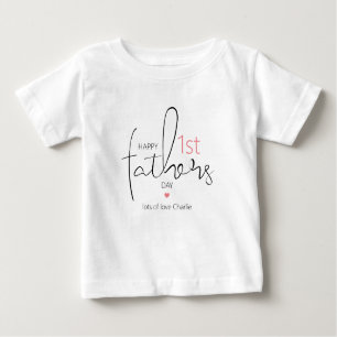 Camiseta De Bebé Moderno Feliz Día de los Primeros Padres