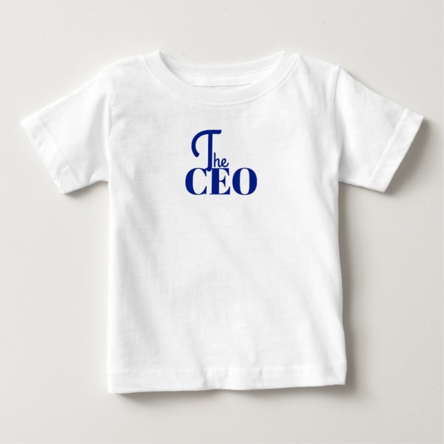 Camiseta De Bebé Moderno Minimal El CEO Azul (Anverso)