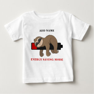 Camiseta De Bebé Modo de ahorro de energía   Funny Slon Template Un