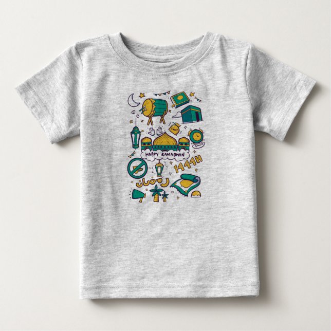 Camiseta De Bebé modo de ayuno de ramadan en (Anverso)