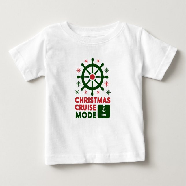 Camiseta De Bebé Modo De Crucero De navidades En Navidades De Buque (Anverso)