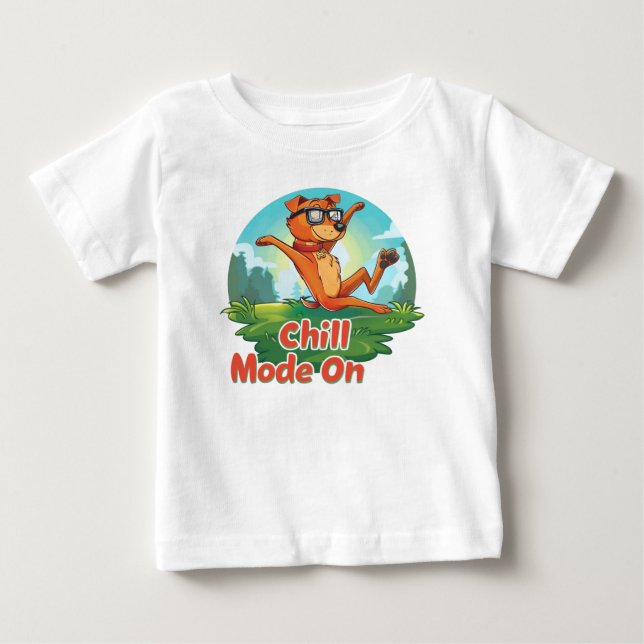 Camiseta De Bebé Modo de perro de Chill (Anverso)