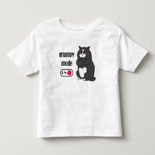 Camiseta De Bebé Modo gruñón en gato gordo gracioso