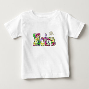 Camiseta De Bebé Moira, nombre de chicas con margaritas,