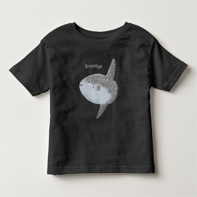 Camiseta De Bebé Mola mola de pez luna oceánica lindo personalizado (Anverso)