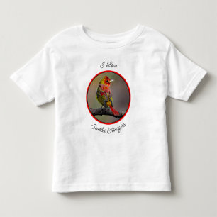 Camiseta De Bebé Moldura de Tanager de escarlata - Fotografía origi