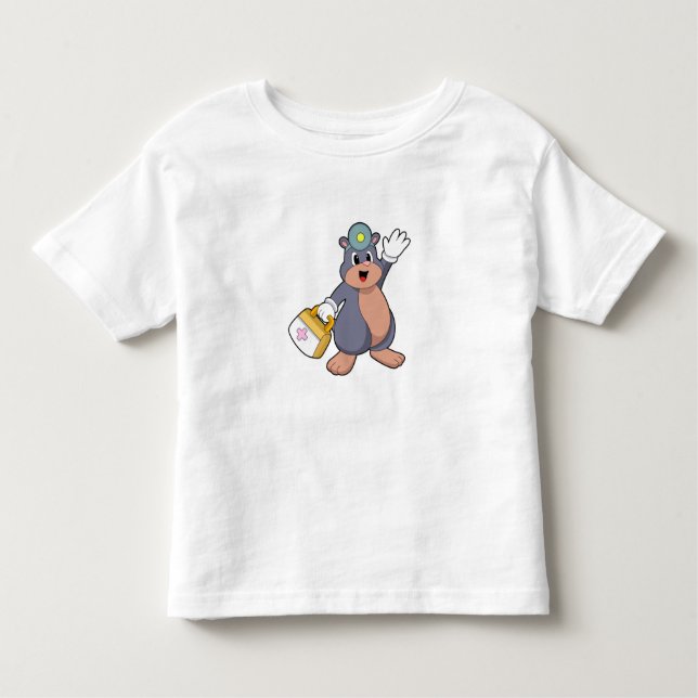 Camiseta De Bebé Mole como enfermera con kit de primeros auxilios.P (Anverso)