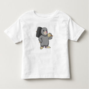Camiseta De Bebé Mole como Handyman con martillo