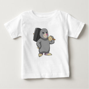 Camiseta De Bebé Mole como Handyman con martillo