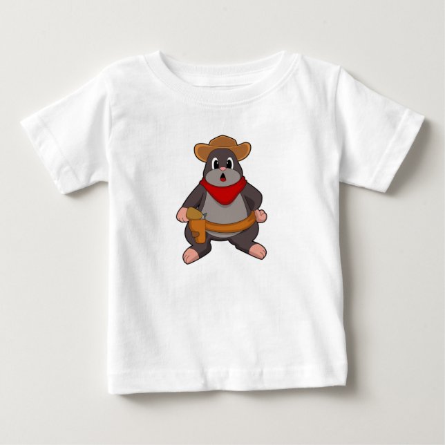 Camiseta De Bebé Mole como vaquero (Anverso)