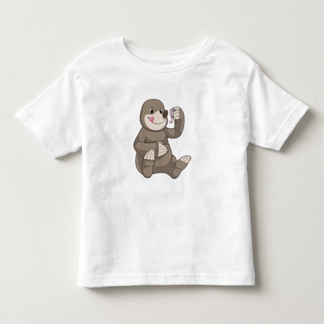 Camiseta De Bebé Mole con gusano de tierra (Anverso)