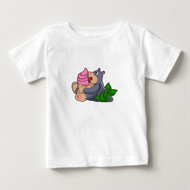 Camiseta De Bebé Mole con helado Waffle (Anverso)