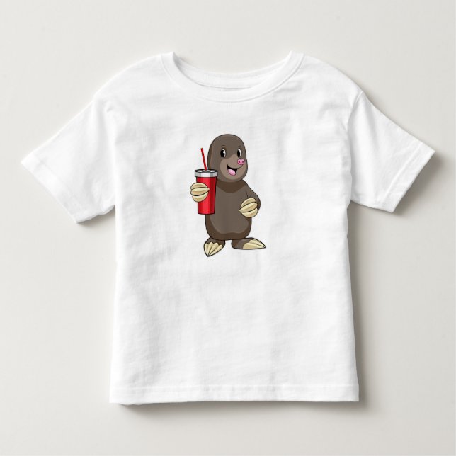 Camiseta De Bebé Mole con taza para beber (Anverso)