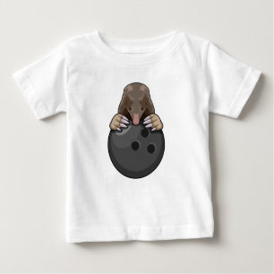 Camiseta De Bebé Mole en el Bowling con bolas