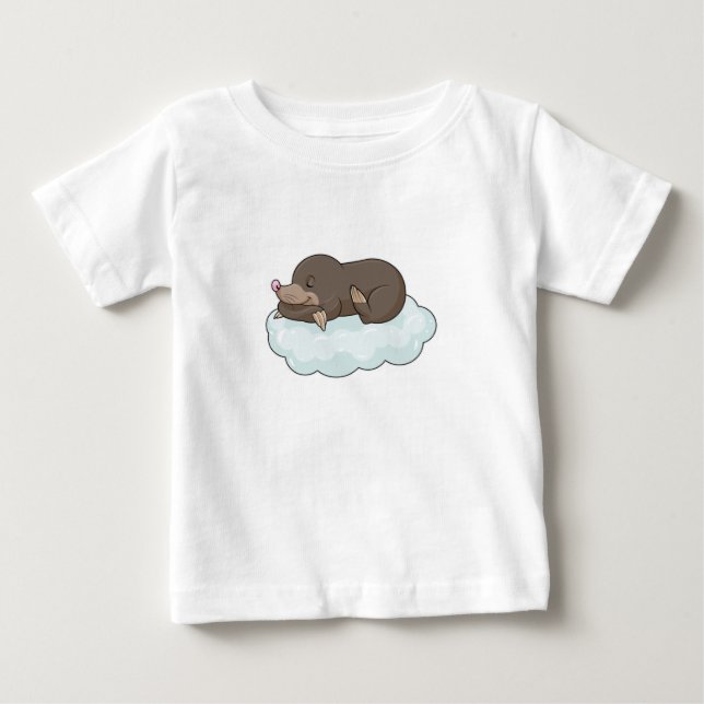 Camiseta De Bebé Mole on Clouds (Anverso)