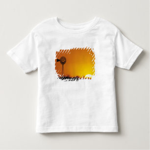 Camiseta De Bebé Molino de viento al atardecer, Sinton, Texas, Esta