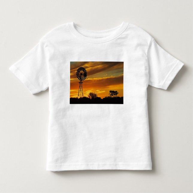 Camiseta De Bebé Molino de viento y atardecer, William Creek, Oodna (Anverso)