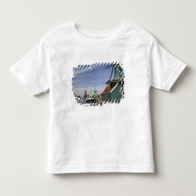 Camiseta De Bebé Molino de viento, Zaanse Schans, Holanda (Anverso)