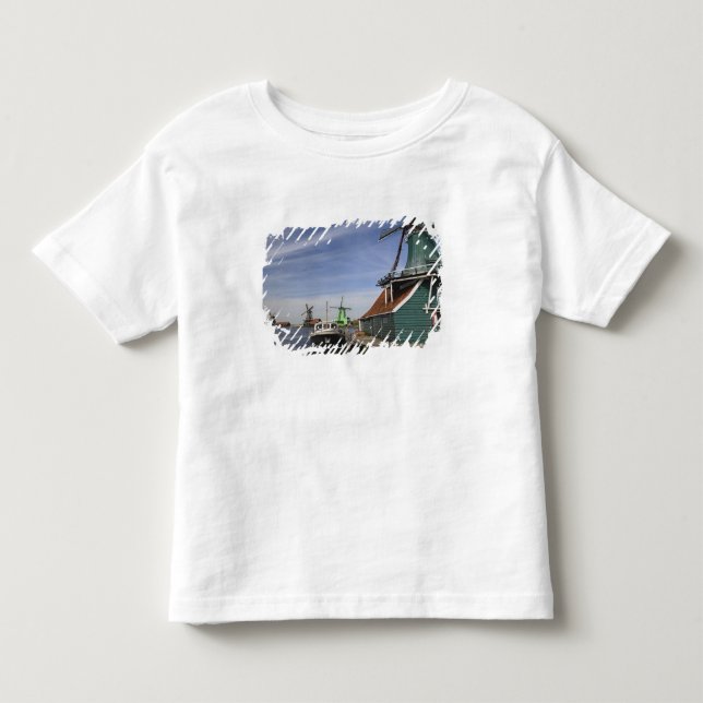 Camiseta De Bebé Molino de viento, Zaanse Schans, Holanda, Países B (Anverso)