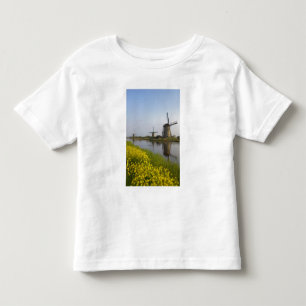 Camiseta De Bebé Molinos de viento a lo largo del canal en Kinderdi