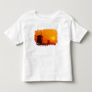 Camiseta De Bebé Molinos de viento al atardecer, Schermerhorn, País