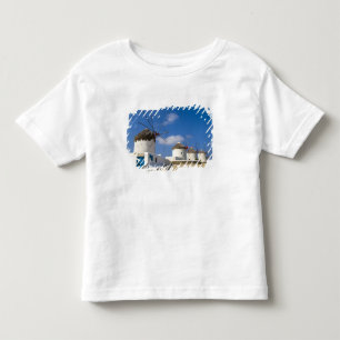 Camiseta De Bebé Molinos de viento hermosos en la isla de Mykonos,